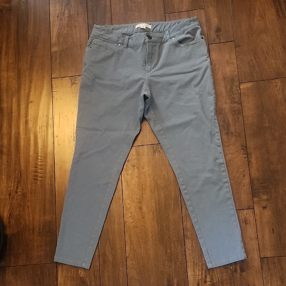 Basin + Range Soft Stretch Twill Pants Size 10 Women's Dusty Blue Skinny Jeans